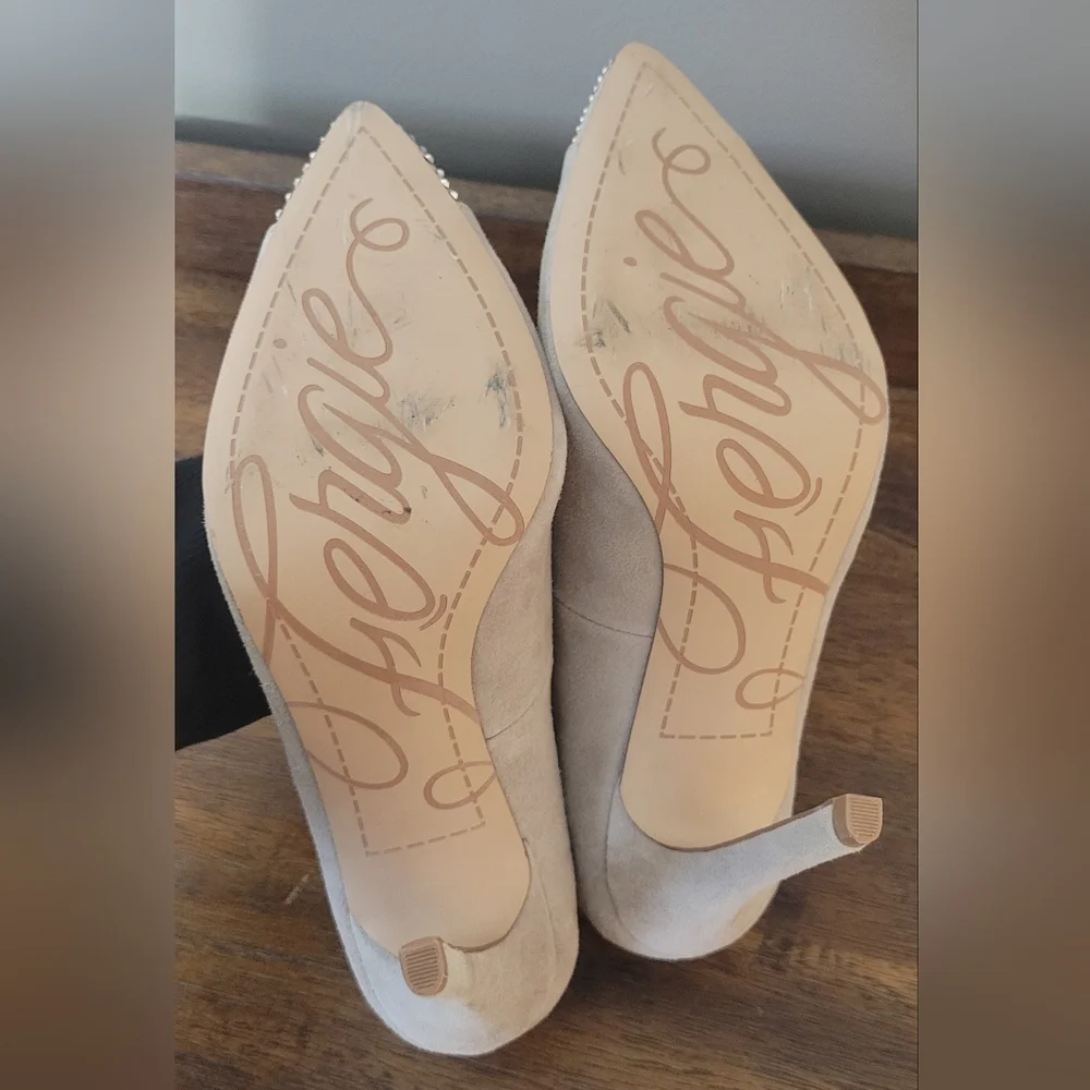 *SALE* Fergie Rhinestone Suede Heels - Picture 9 of 10